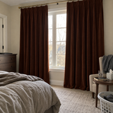 96 Inch Long Dark Mahogany Velvet Curtains