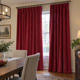 96 Inch Long Rose Red Velvet Curtains