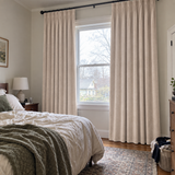 96 Inch Long Vanilla Beige Velvet Curtains