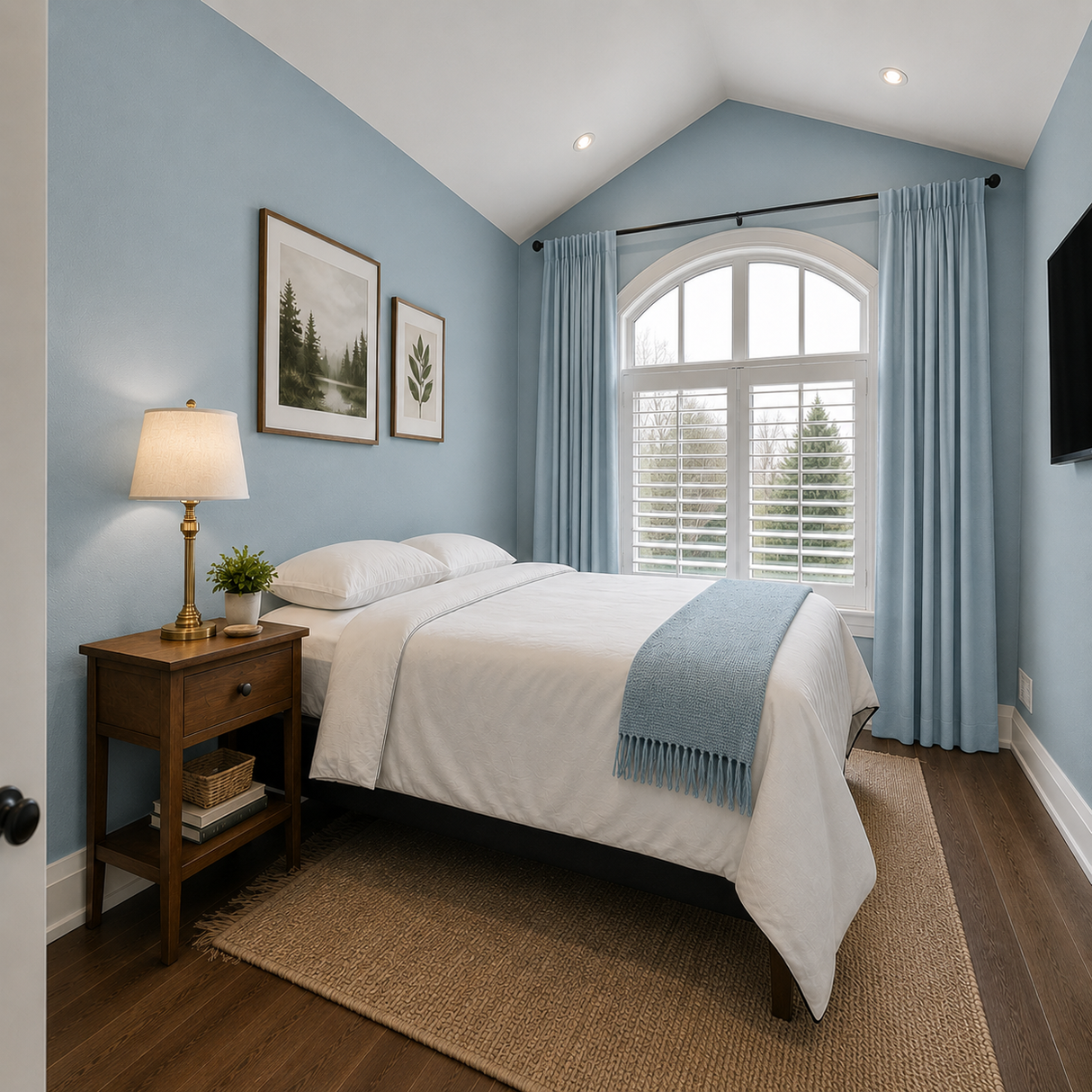 Aqua Blue Linen Curtains