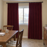 108 Inch Long Bordeaux Red Velvet Curtains