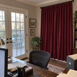108 Inch Long Bordeaux Red Velvet Curtains