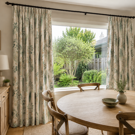 Botanical Herb Garden Pinch Pleat Curtains