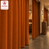 Burnt Sienna Flame Retardant Velvet Curtains
