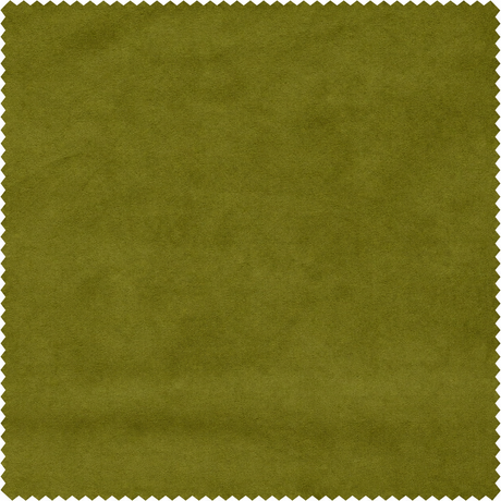 Avocado Green Velvet Pinch Pleat Curtains