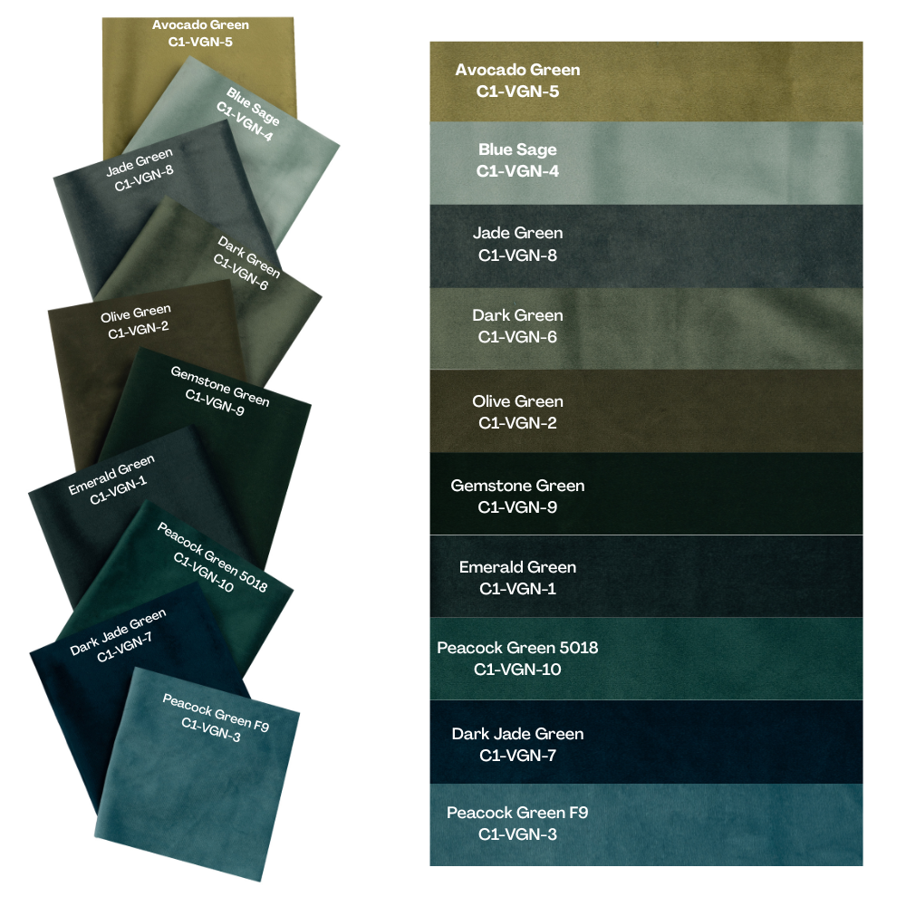 Peacock Green F9 Velvet Curtain