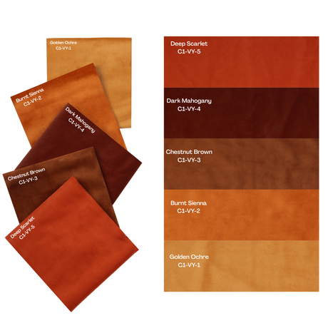 Dark Mahogany Velvet Pencil Pleat Curtains