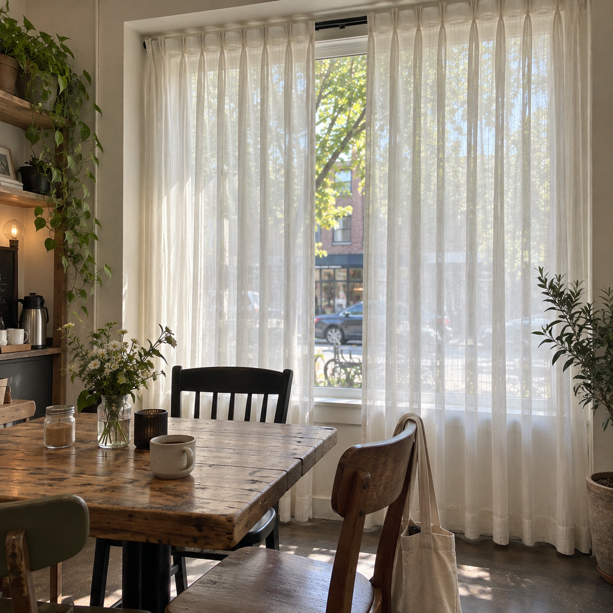 Wabi-Sabi Textured Sheer Curtain