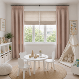 Blush Pink Double-Sided Cotton Blend Blackout Curtains