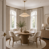 Cream Double-Sided Cotton Blend Blackout Curtains