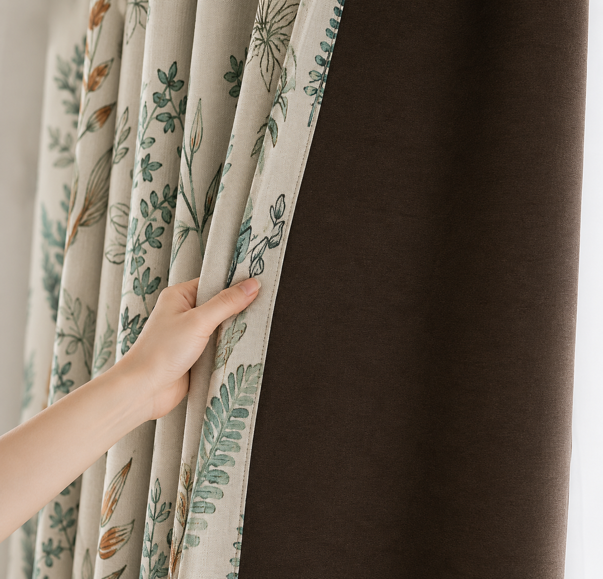 Botanical Herb Garden Pinch Pleat Curtains