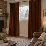 Chestnut Brown Velvet Curtains