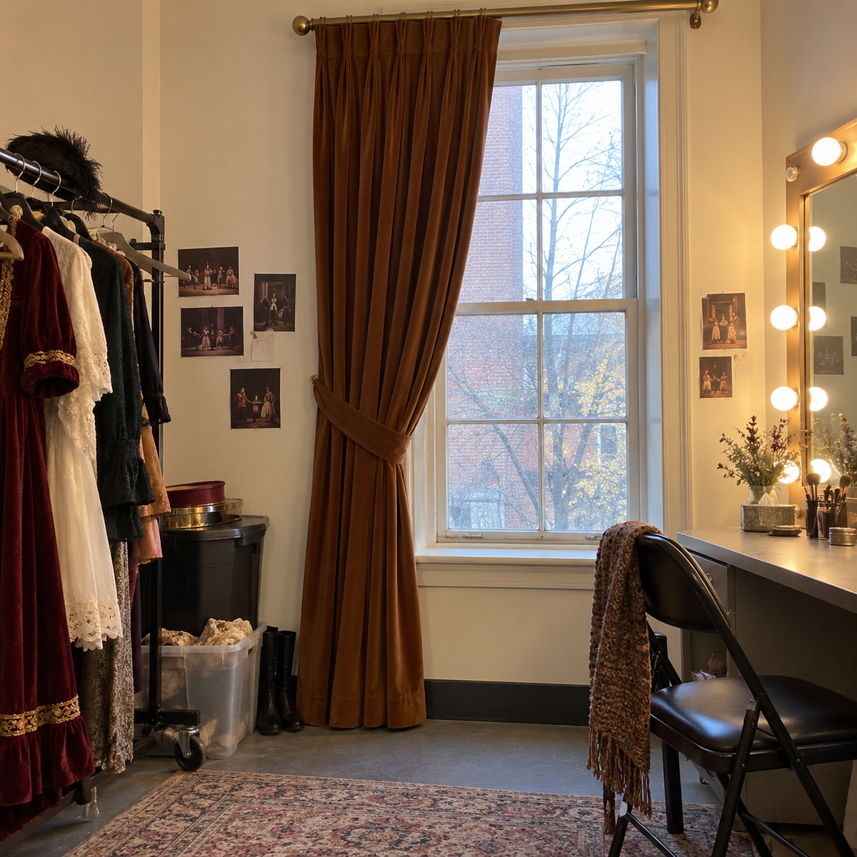 Chestnut Brown Velvet Curtains