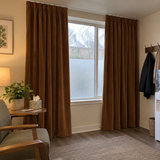Chestnut Brown Velvet Curtains