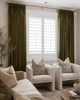 Avocado Green Blackout Velvet Curtains