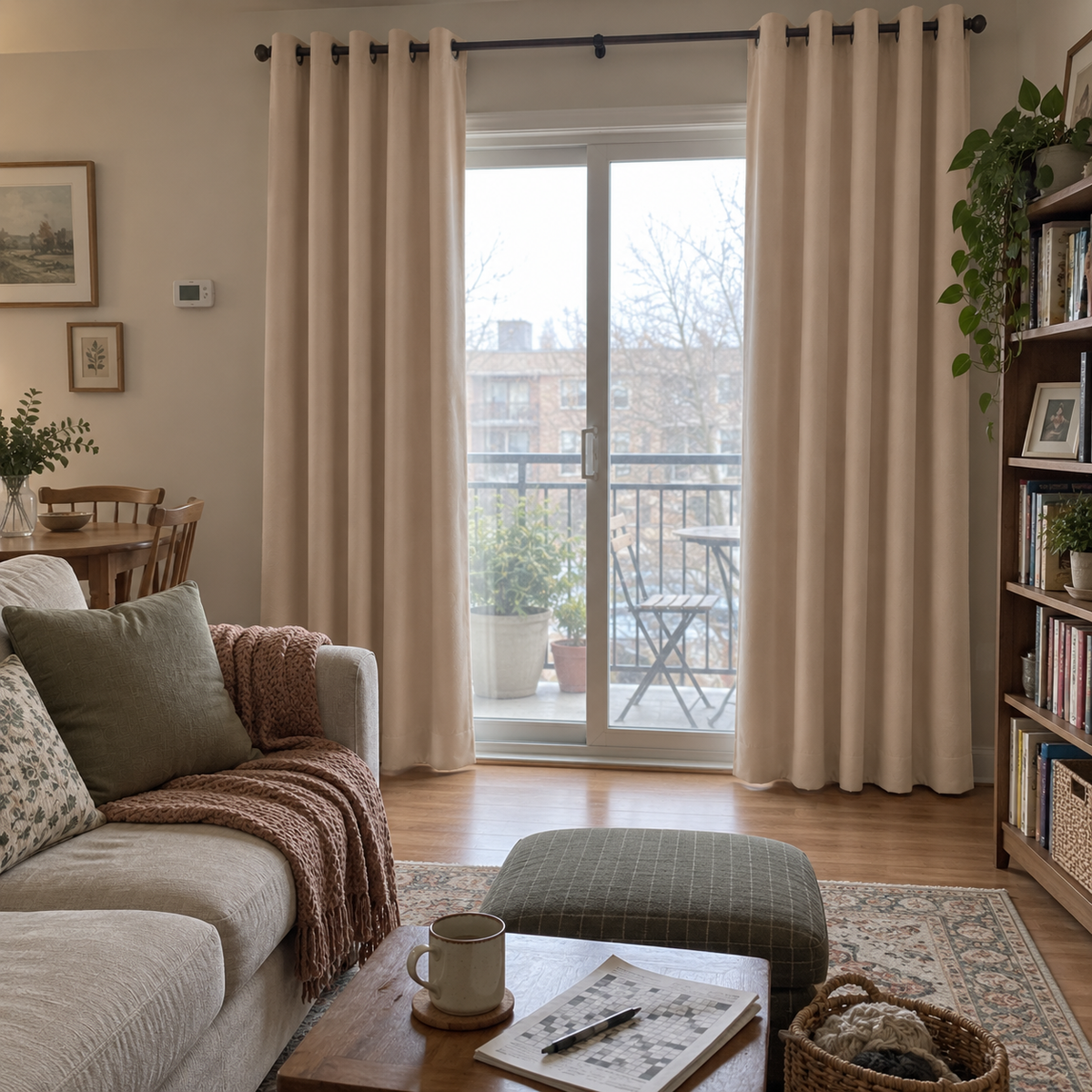 Milk Tea Beige Velvet Curtains