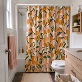 Botanical Peach Shower Curtain