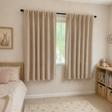 63 Inch Long Warm Greige Linen Curtains