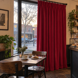 Crimson Red Blackout Velvet Curtains