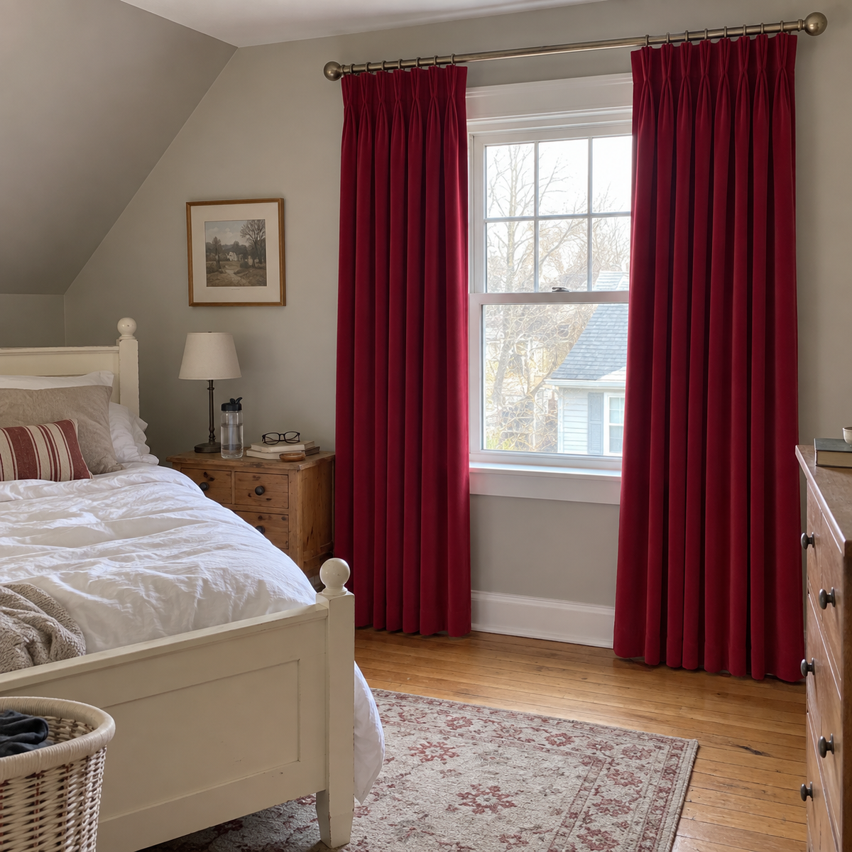 Crimson Red Blackout Velvet Curtains