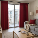 Crimson Red Blackout Velvet Curtains
