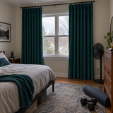 Dark Jade Green Blackout Velvet Curtains