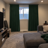 Dark Green Blackout Velvet Curtains