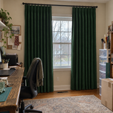 Dark Green Blackout Velvet Curtains