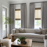 63 Inch Mint Gray Linen Curtains