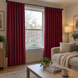 90 Inch Long Rose Red Velvet Curtains