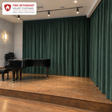 Jade Green Flame Retardant Velvet Curtains