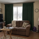 Dark Green Blackout Velvet Curtains