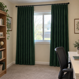 120 Inch Long Gemstone Green Velvet Curtains