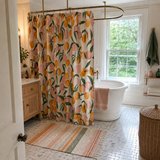 Botanical Peach Shower Curtain