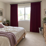 Dark Garnet Red Blackout Velvet Curtains
