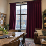 Dark Garnet Red Blackout Velvet Curtains