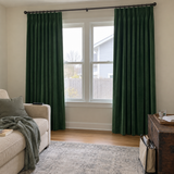 120 Inch Long Gemstone Green Velvet Curtains