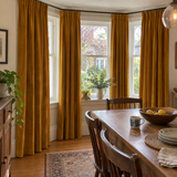 84 Inch Long Golden Ochre Velvet Curtains