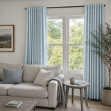 63 Inch Aqua Blue Linen Curtains