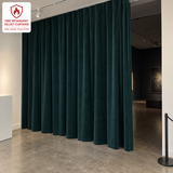 Dark Jade Green Flame Retardant Velvet Curtains