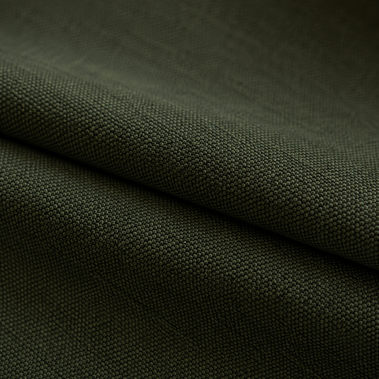 Vintage Green Double-Sided Cotton Blend Blackout Pinch Pleat Curtains