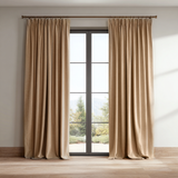 Latte Beige Flame Retardant Velvet Curtains