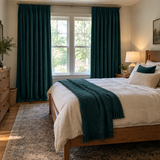 Dark Jade Green Blackout Velvet Curtains