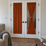 Burnt Sienna Velvet Door Curtain