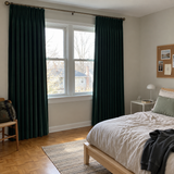 63 Inch Long Emerald Green Velvet Curtains