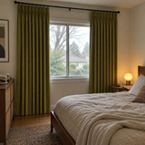 63 Inch Long Avocado Green Velvet Curtains