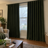 Olive Green Blackout Velvet Curtains