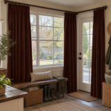 Dark Mahogany Velvet Curtains
