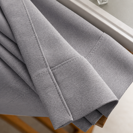 Mint Gray Linen Pinch Pleat Curtains