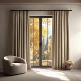 Mocha Latte Cotton Linen Curtain